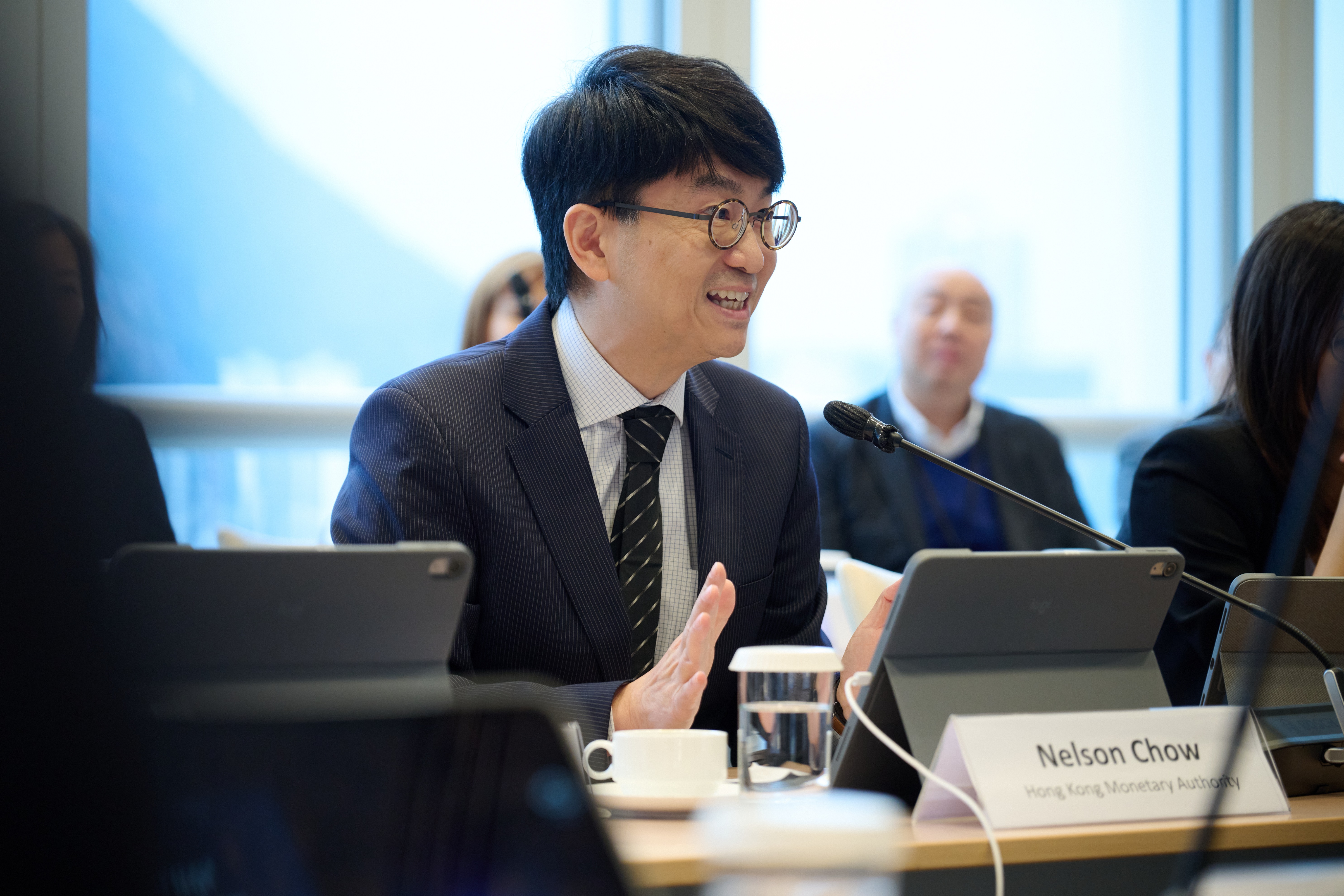 香港金融管理局助理總裁（金融基建）周文正主持Cargo<sup>x</sup>項目年終論壇。